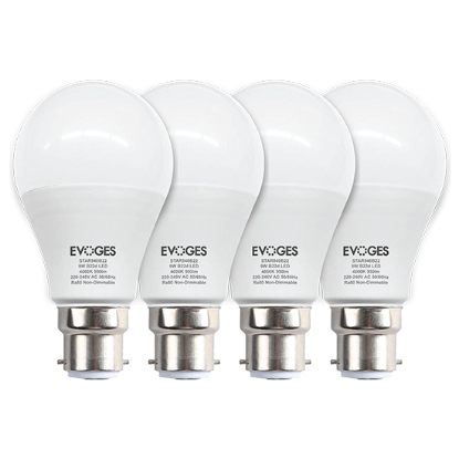 Show details for Star 9W LED A60 Non-Dimmable B22 (Pack of 4) – Cool White Picture of Star 9W LED A60 Non-Dimmable B22 (Pack of 4) – Cool White