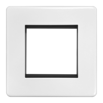 Picture of Terra 1 Gang 50x50mm Modular Faceplate Matt White