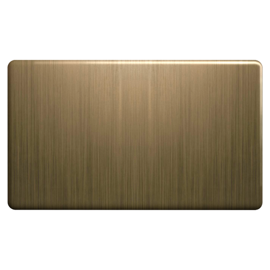 Picture of Terra 2 Gang Blanking Plate Antique Brushed Brass