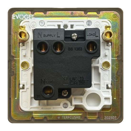 Picture of Terra 13A Switched Fused Connection Unit Antique Brushed Brass