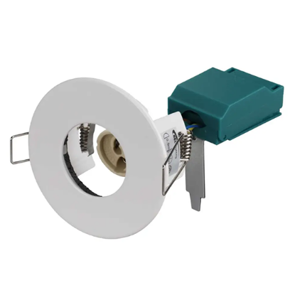 Show details for Firestay Protector Non-Integrated GU10 Fixed Shower Downlight IP65 - White Picture of Firestay Protector Non-Integrated GU10 Fixed Shower Downlight IP65 - White